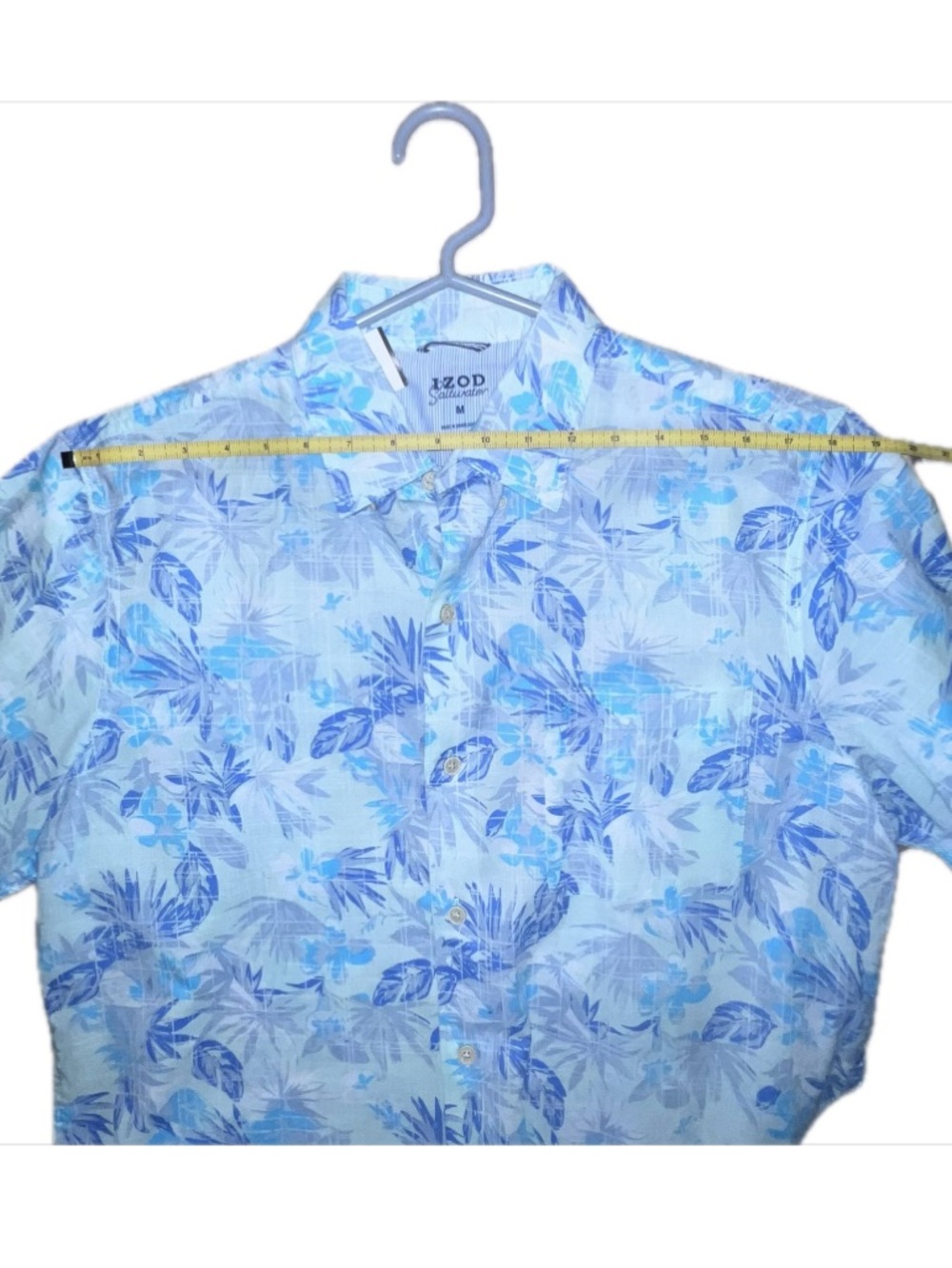 Izod Saltwater Floral Short-Sleeve Button-Down Shirt  NWOT - Picture 10 of 17